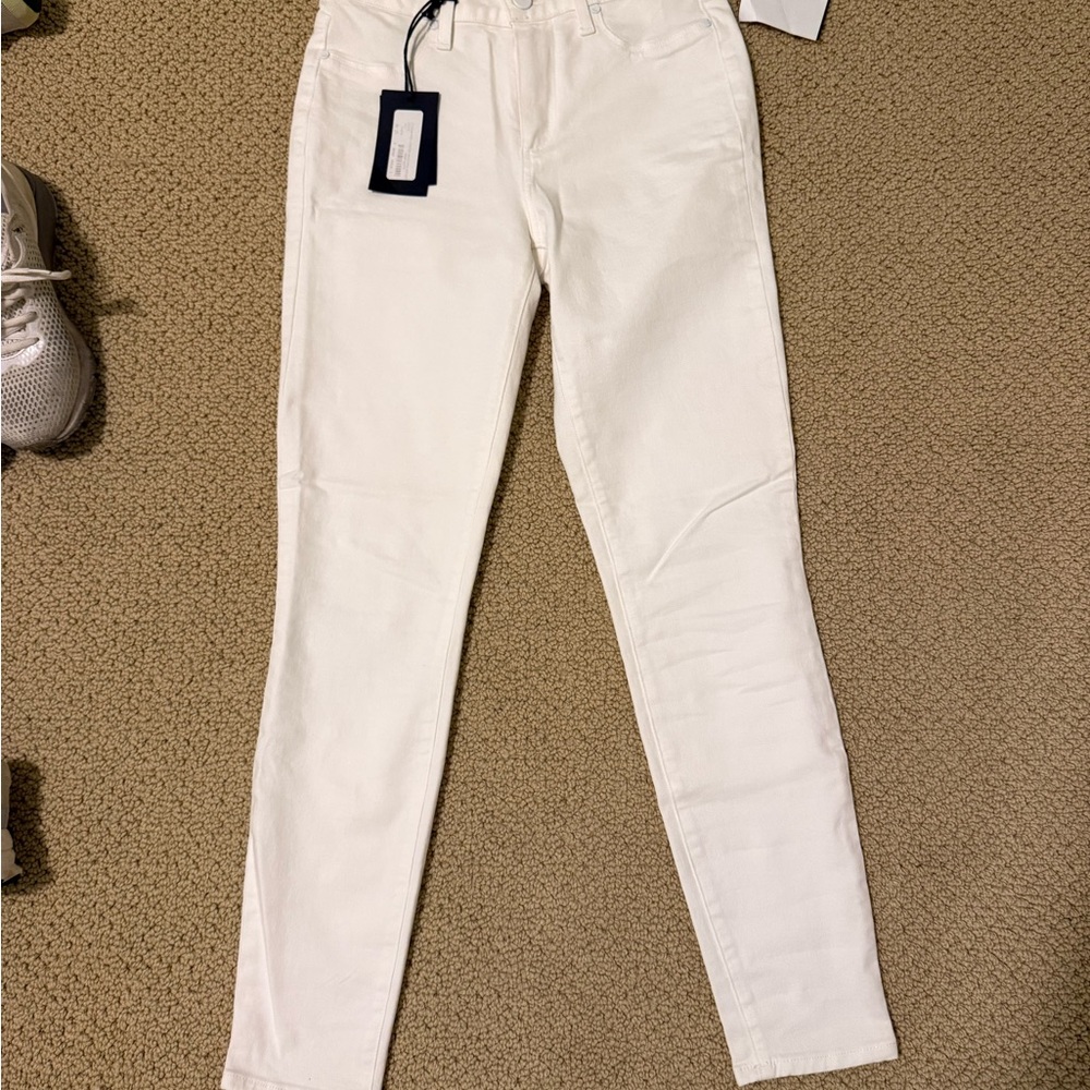 PAIGE Women's White Skinny Jeans
